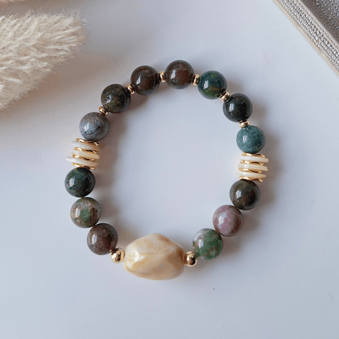 Steady Within | Indian Agate Crystal Bracelet
