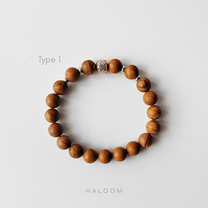 Wood jasper bracelet for men – 10mm