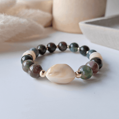 Steady Within | Indian Agate Crystal Bracelet