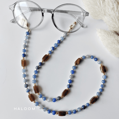 Rantaian Tenang - Blue Aventurine Necklace and Glasses Chain