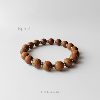 Wood jasper bracelet for men – 10mm