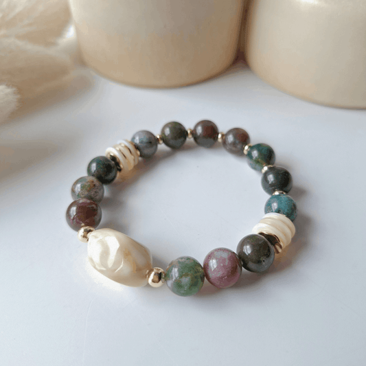 Steady Within | Indian Agate Crystal Bracelet
