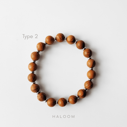Wood jasper bracelet for men – 10mm