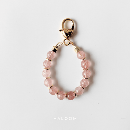 Strawberry Quartz intention charm – for joy and emotional renewal