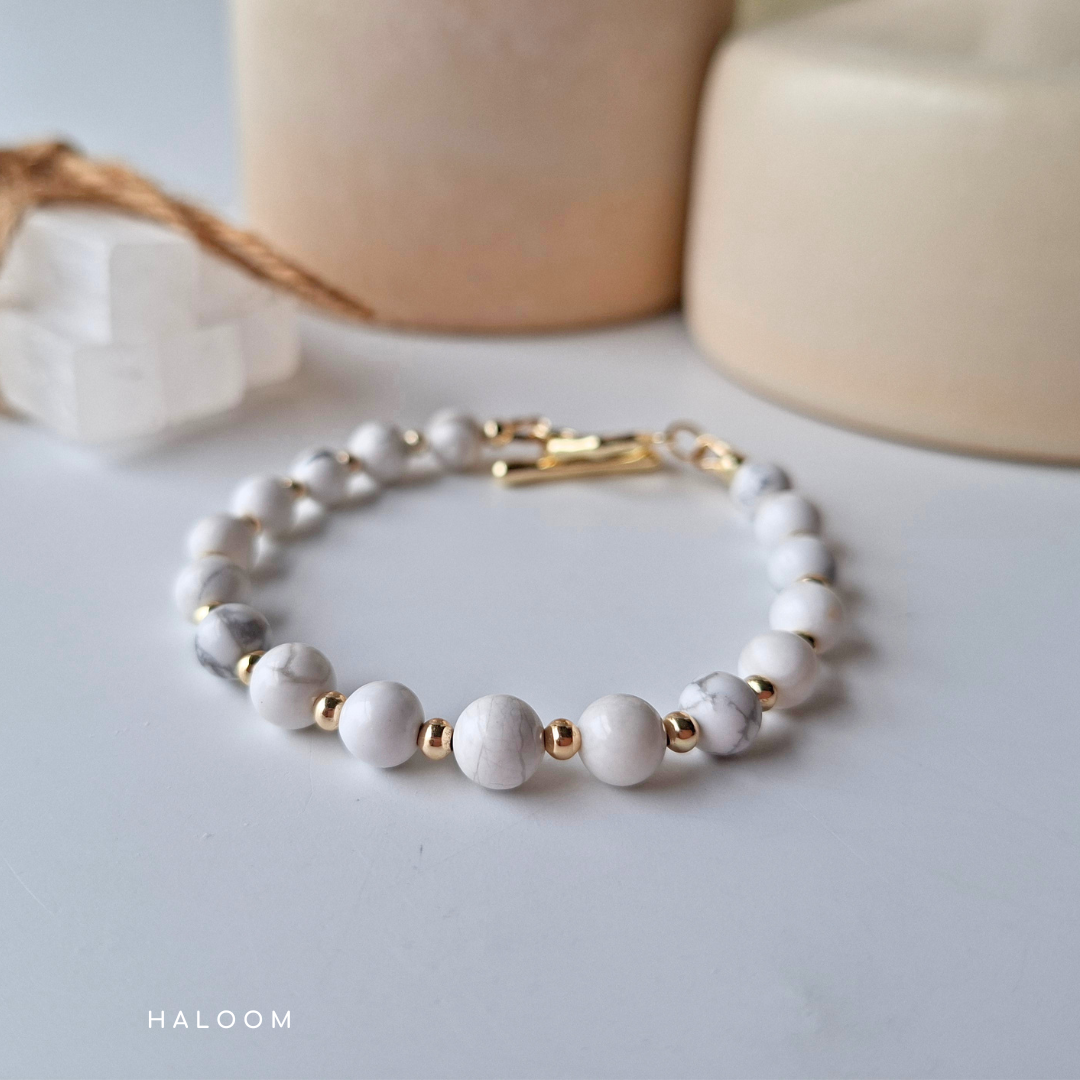 Howlite Bracelet for Calm, Patience & Better Sleep