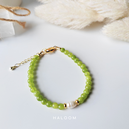 Peridot & Freshwater Pearl Bracelet