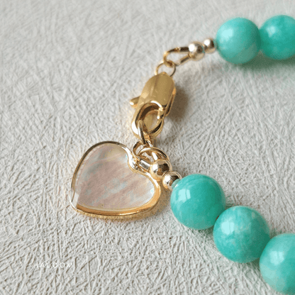 Speak from the Heart | Amazonite and Rhodochrosite bracelet