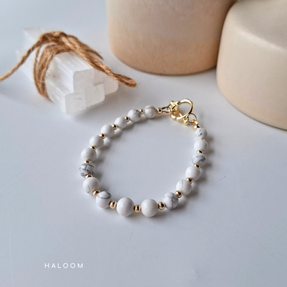 Howlite Bracelet for Calm, Patience & Better Sleep