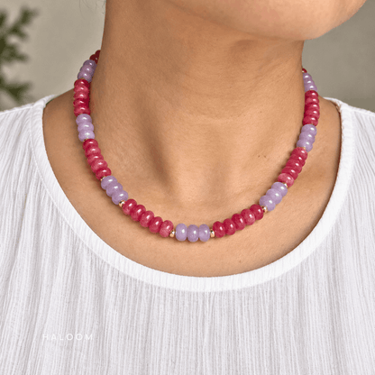 Berry Sorbet | Colour Enhanced Jade Necklace