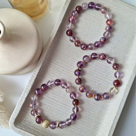 Phantom Within | Purple Phantom Quartz Crystal Bracelet