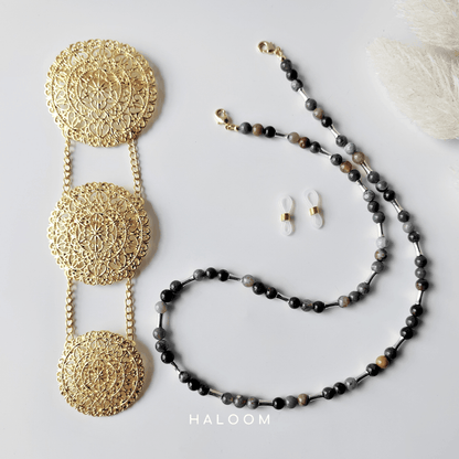 Rantaian Bumi - Indian Agate Necklace and Glasses Chain