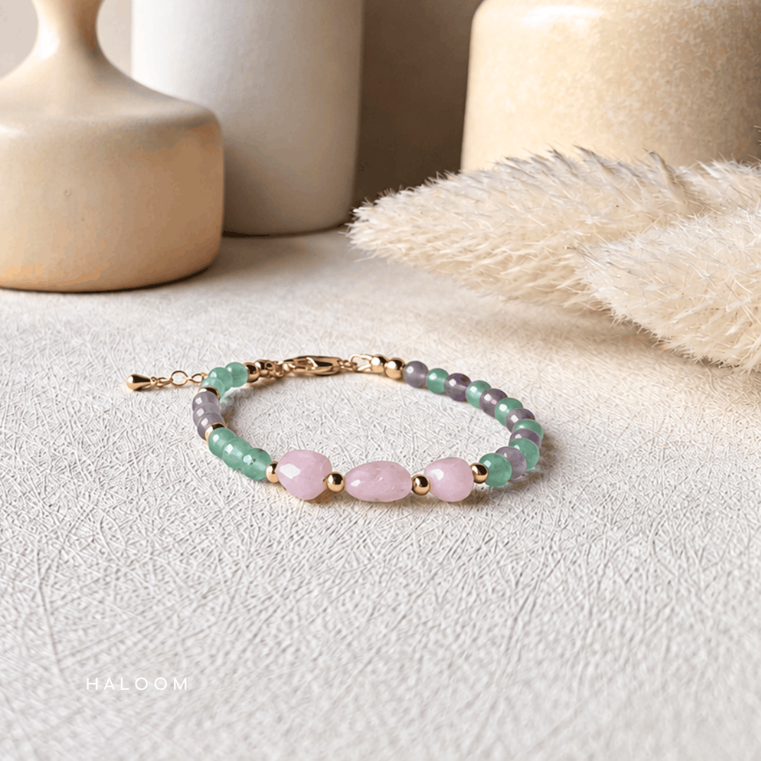 Lavender Dreams | Light amethyst+ green aventurine + kunzite