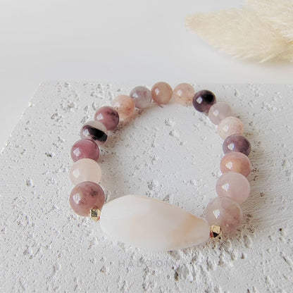 Calm Under Pressure chalcedony bracelet.