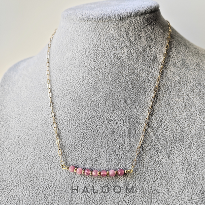 Self-Love Reminder pink tourmaline necklace