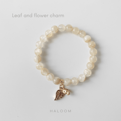 Creamy moonstone bracelet - 8mm.
