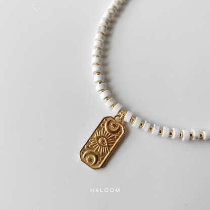 Nova howlite necklace.