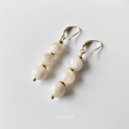 Moonstone Glow earrings.