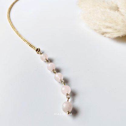 Heart Opener rose quartz necklace