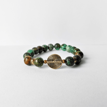 Growth and Change African turquoise bracelet