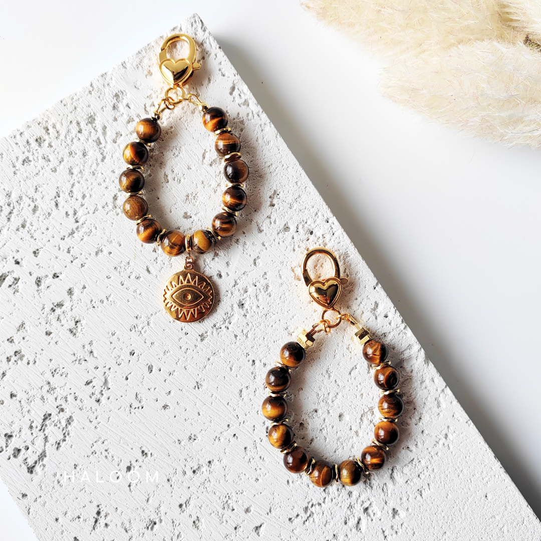 Tiger’s Eye intention charm – for wealth and determination