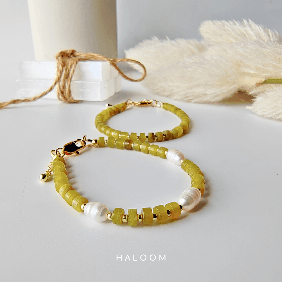 Lemon Jade Bracelet for Joy & Positivity