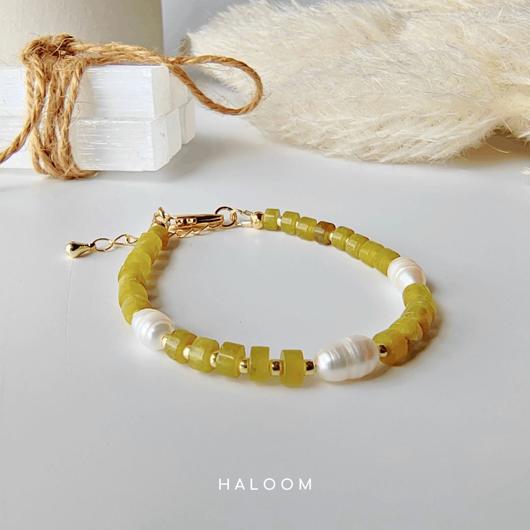 Lemon Jade Bracelet for Joy & Positivity