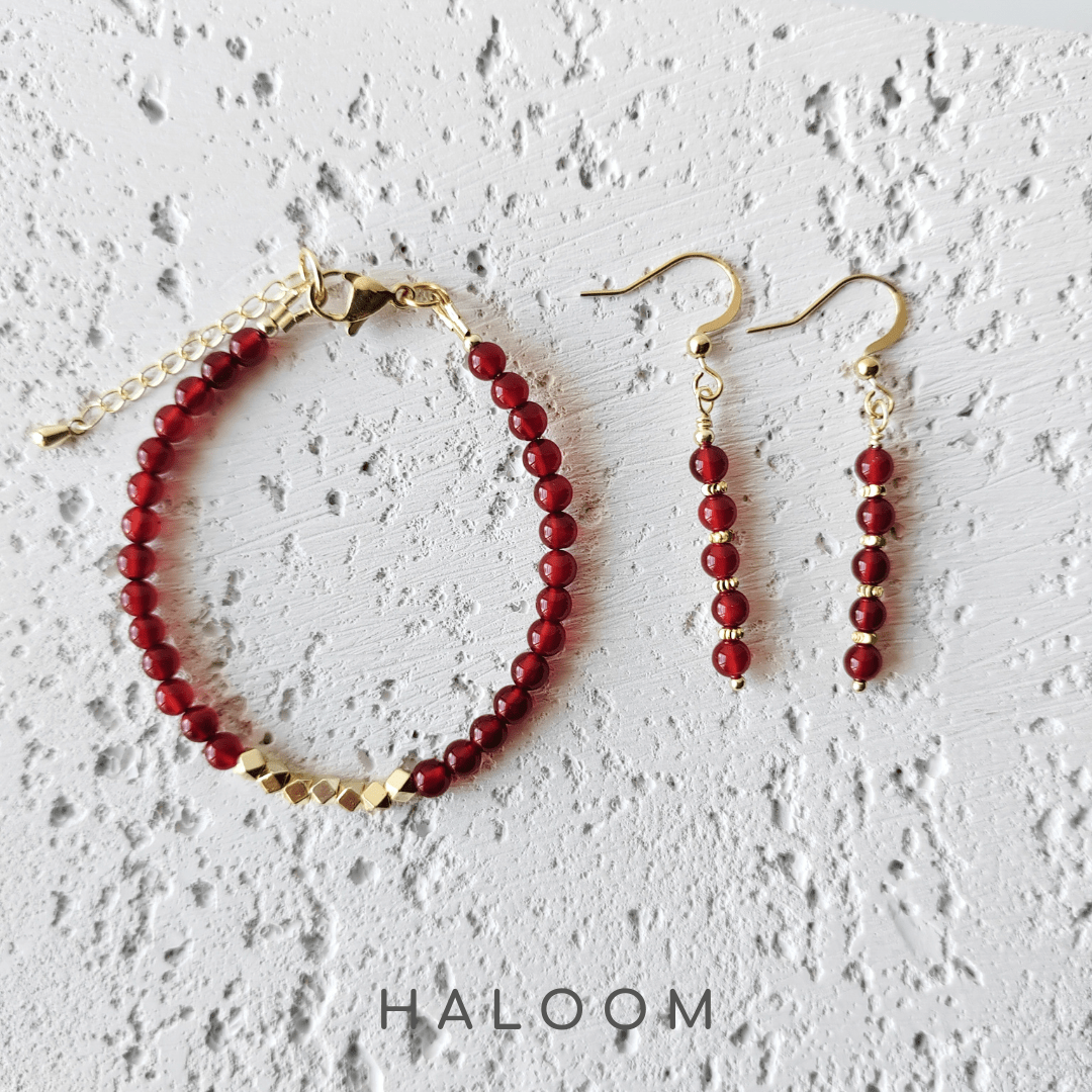 Set Carnelian (4mm)