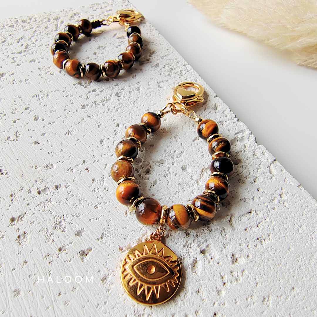 Tiger’s Eye intention charm – for wealth and determination
