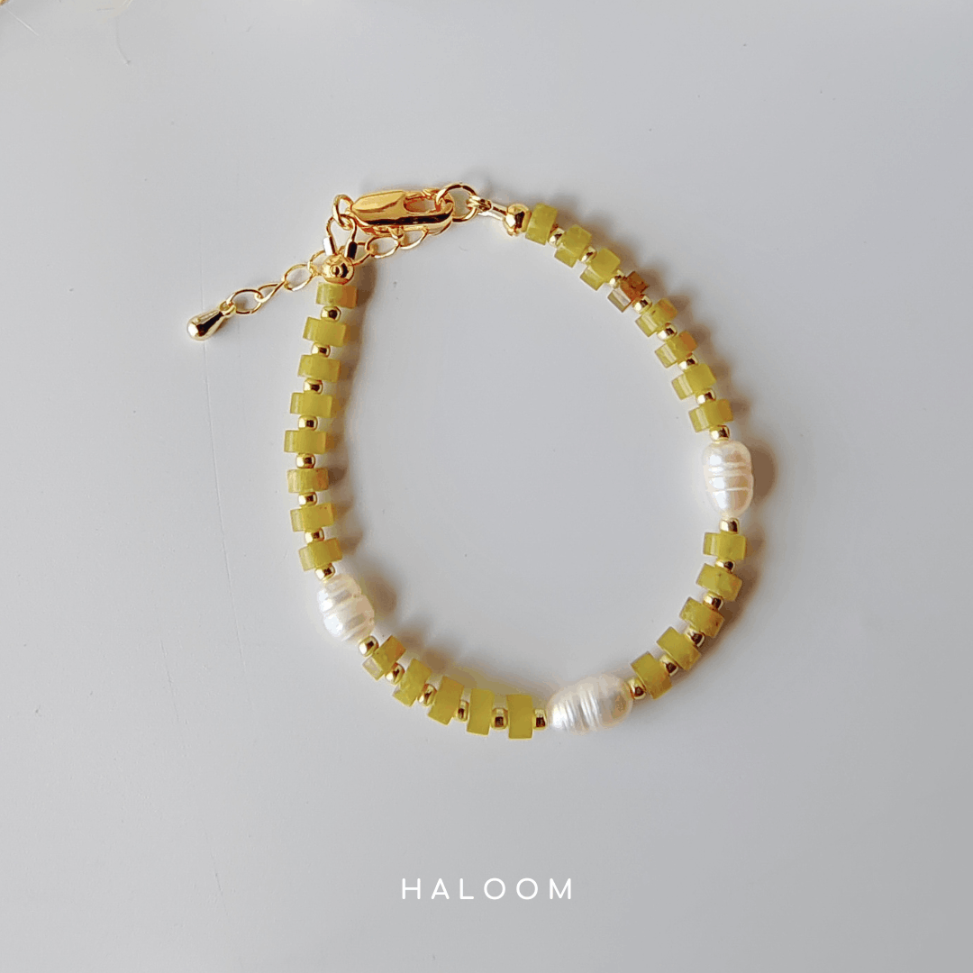 Lemon Jade Bracelet for Joy & Positivity