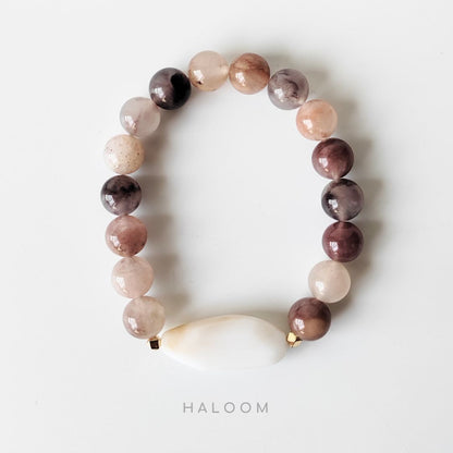 Calm Under Pressure chalcedony bracelet.