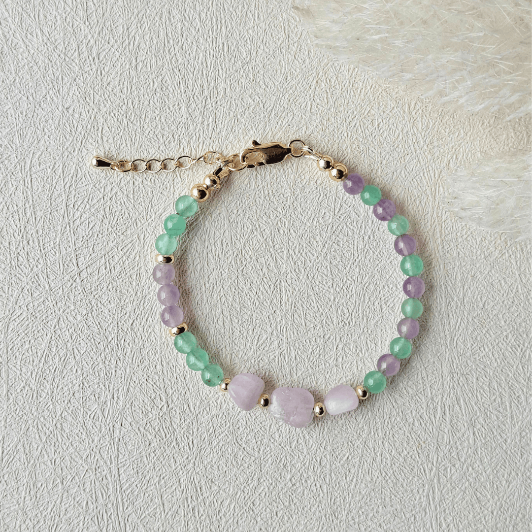 Lavender Dreams | Light amethyst+ green aventurine + kunzite