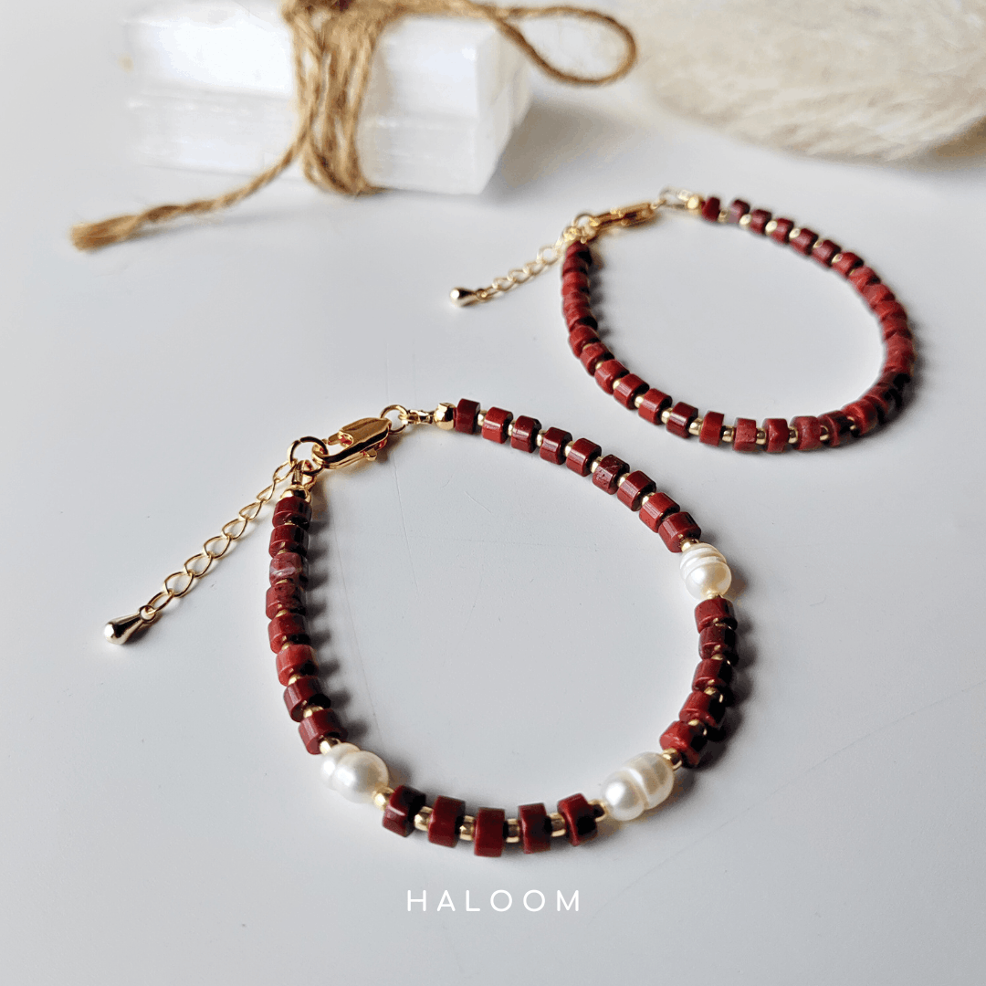 Brecciated Jasper Bracelet for Vitality & Grounding