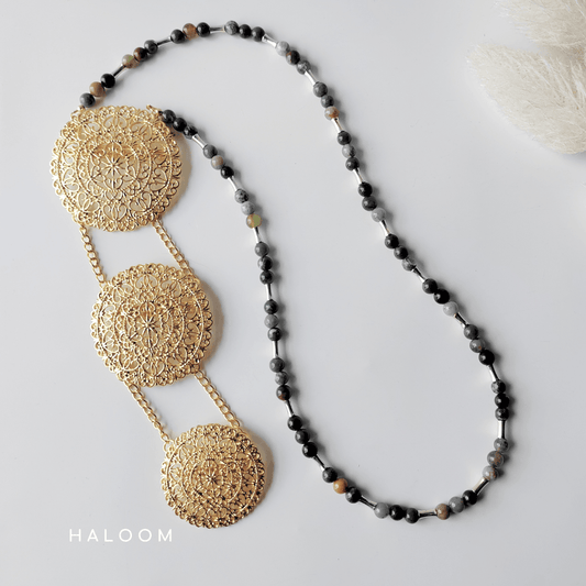 Rantaian Bumi - Indian Agate Necklace and Glasses Chain