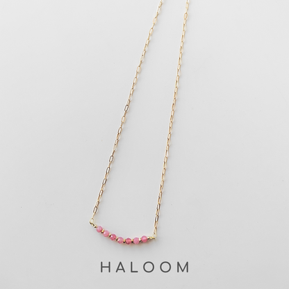 Self-Love Reminder pink tourmaline necklace