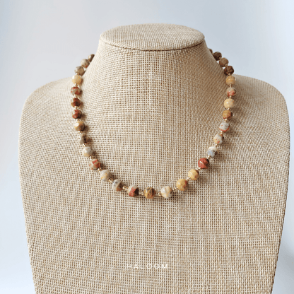 Resilience crazy lace agate necklace