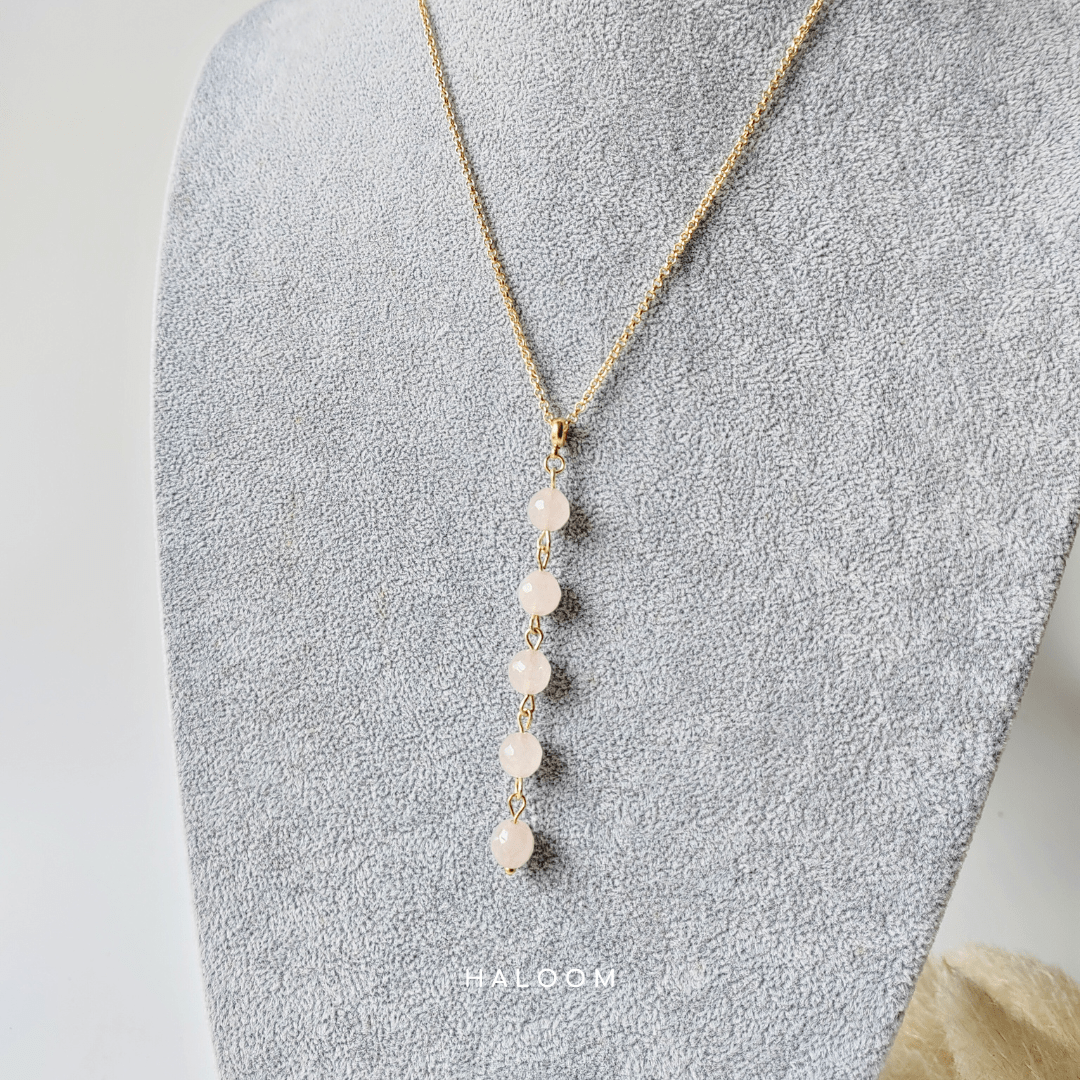 Heart Opener rose quartz necklace