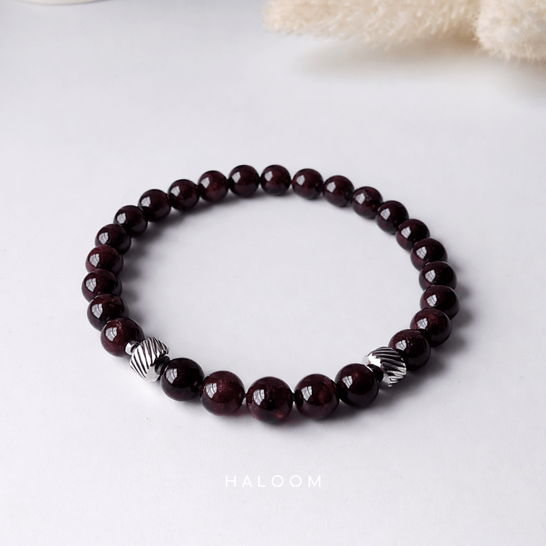 Committed garnet bracelet (6mm)