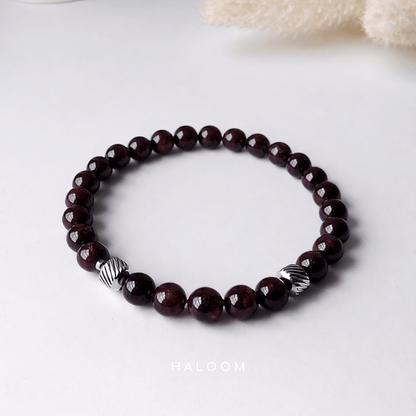 Committed garnet bracelet (6mm)