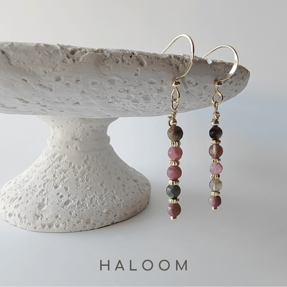 Tourmaline bar earrings