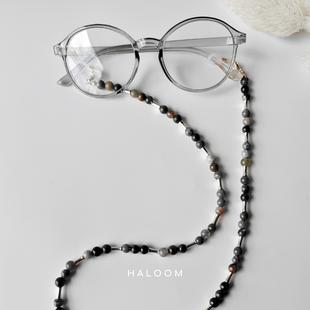 Rantaian Bumi - Indian Agate Necklace and Glasses Chain