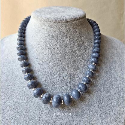 The Serenity Strand | Blue coral necklace