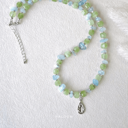 High-Vibe Abundance | Peridot & Aquamarine Bracelet & Necklace