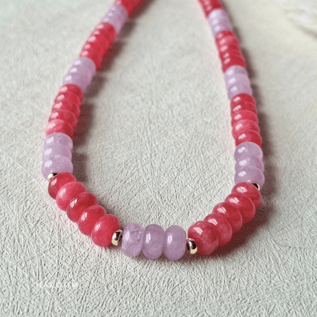 Berry Sorbet | Colour Enhanced Jade Necklace