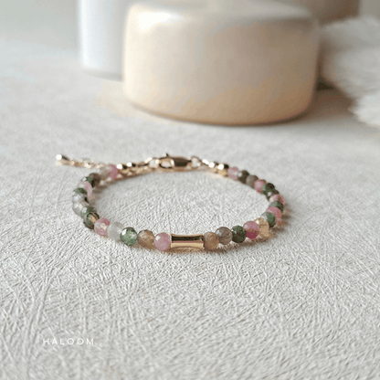 Gelang tourmaline faceted 4mm