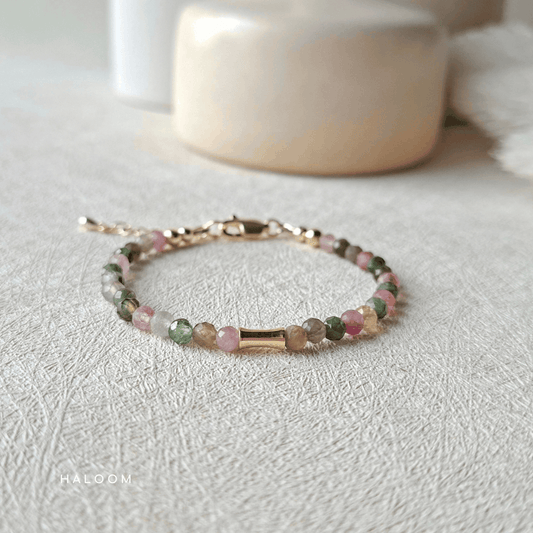 Gelang tourmaline faceted 4mm