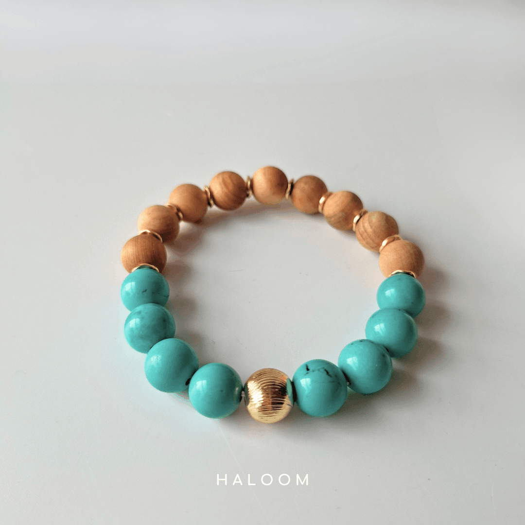 The People Pleaser's Bracelet | Turquoise + Sandalwood