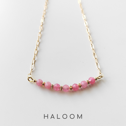 Self-Love Reminder pink tourmaline necklace