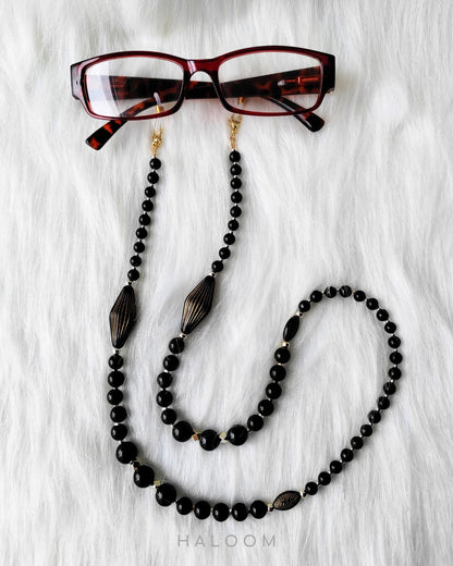 Rantaian Teduh - Black Jade necklace and glasses chain.