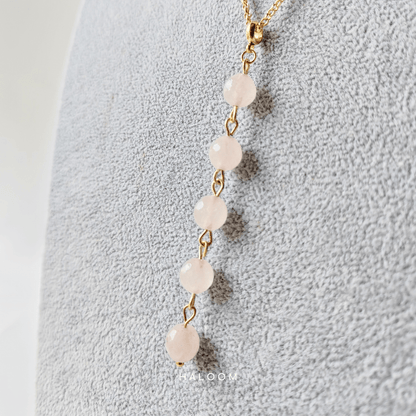 Heart Opener rose quartz necklace