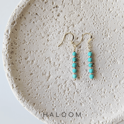 Turquoise bar earrings